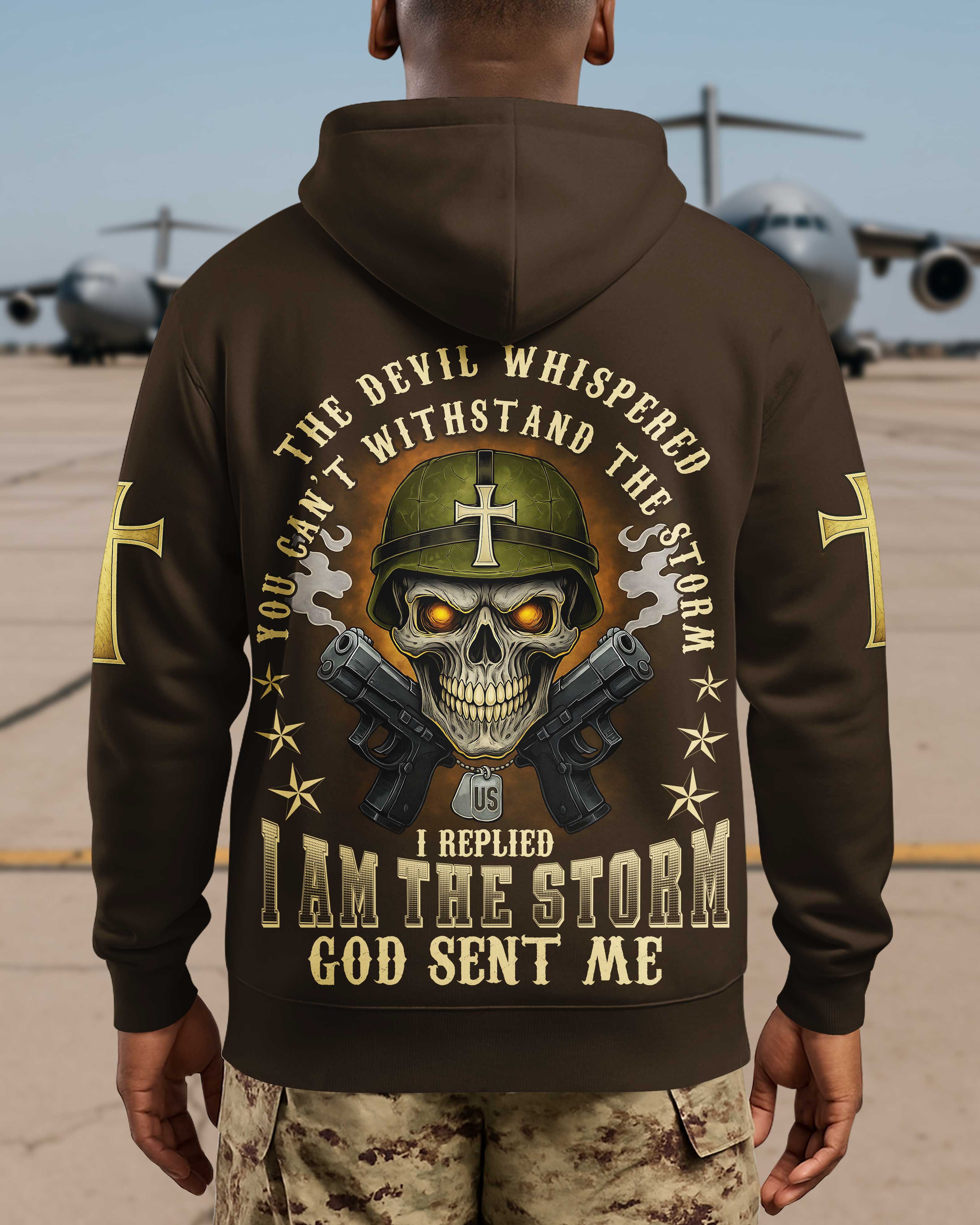 T-shirt "Le diable a murmuré que vous ne pouviez pas résister à la tempête"
