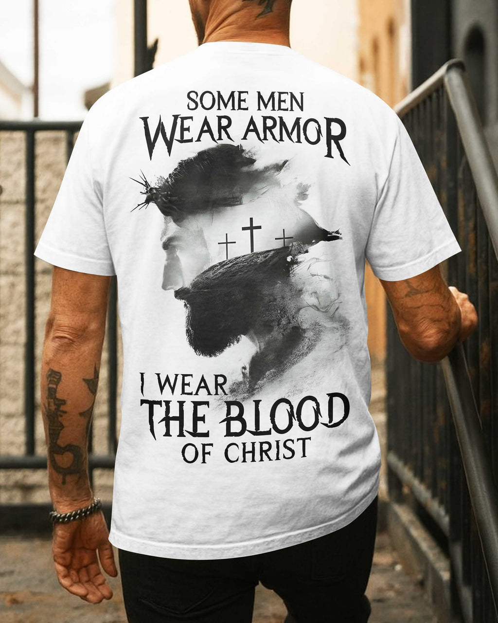 Manche Männer tragen Rüstungen, ich trage das Blut Christi T-Shirt