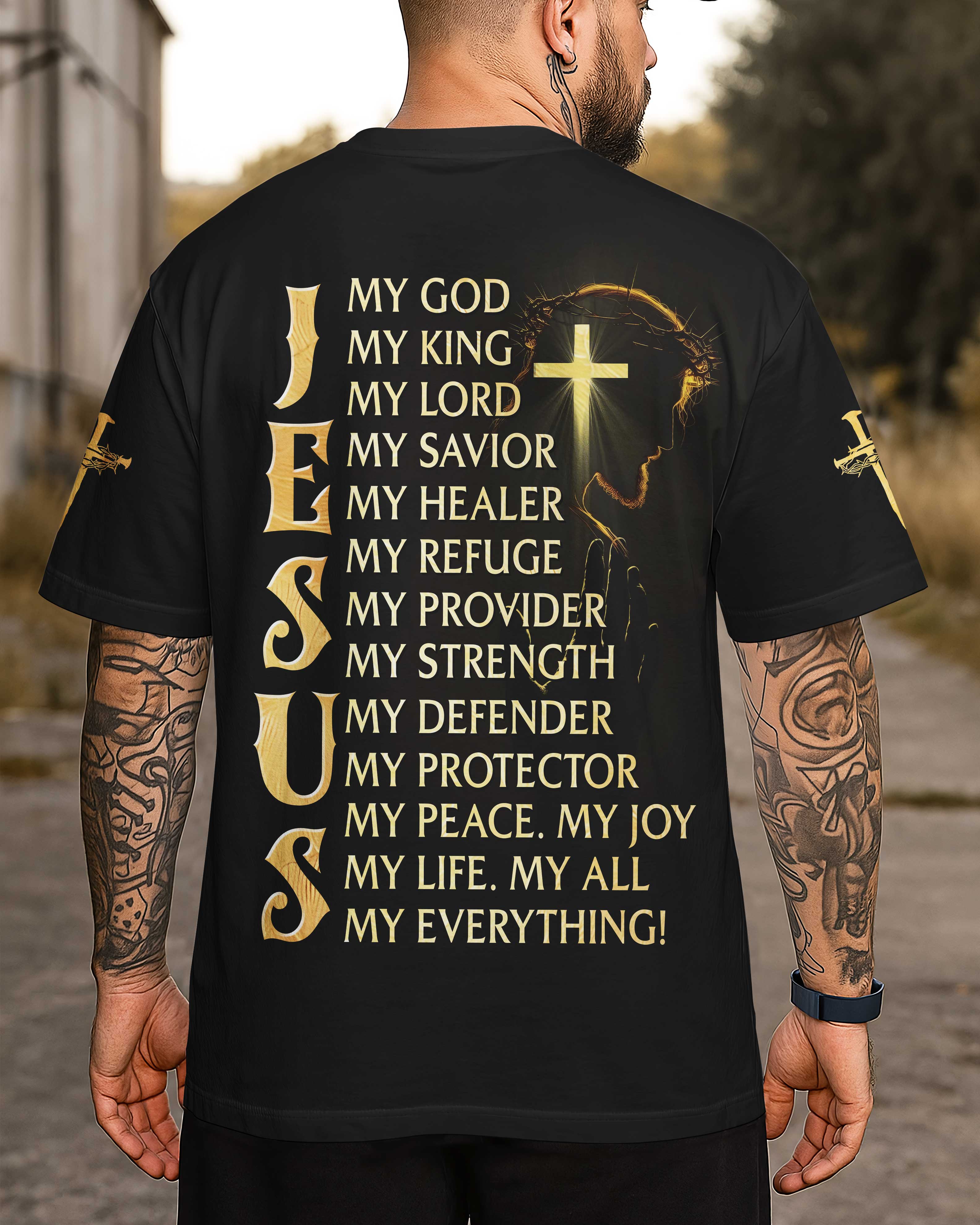 Jesus Allover-Print T-Shirt