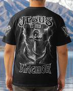 Jesus Ist Mein Anker Allover-Print T-Shirt