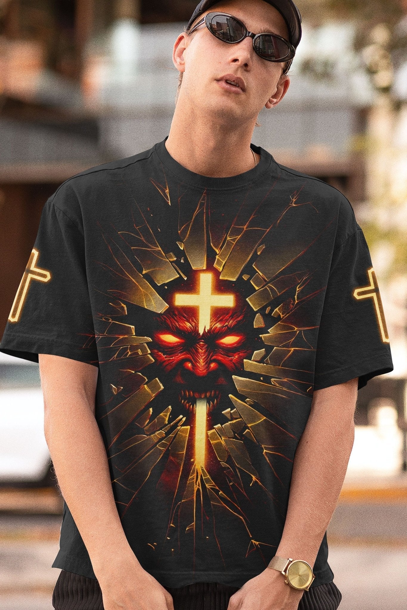 T-shirt imprimé « Le diable est un menteur »