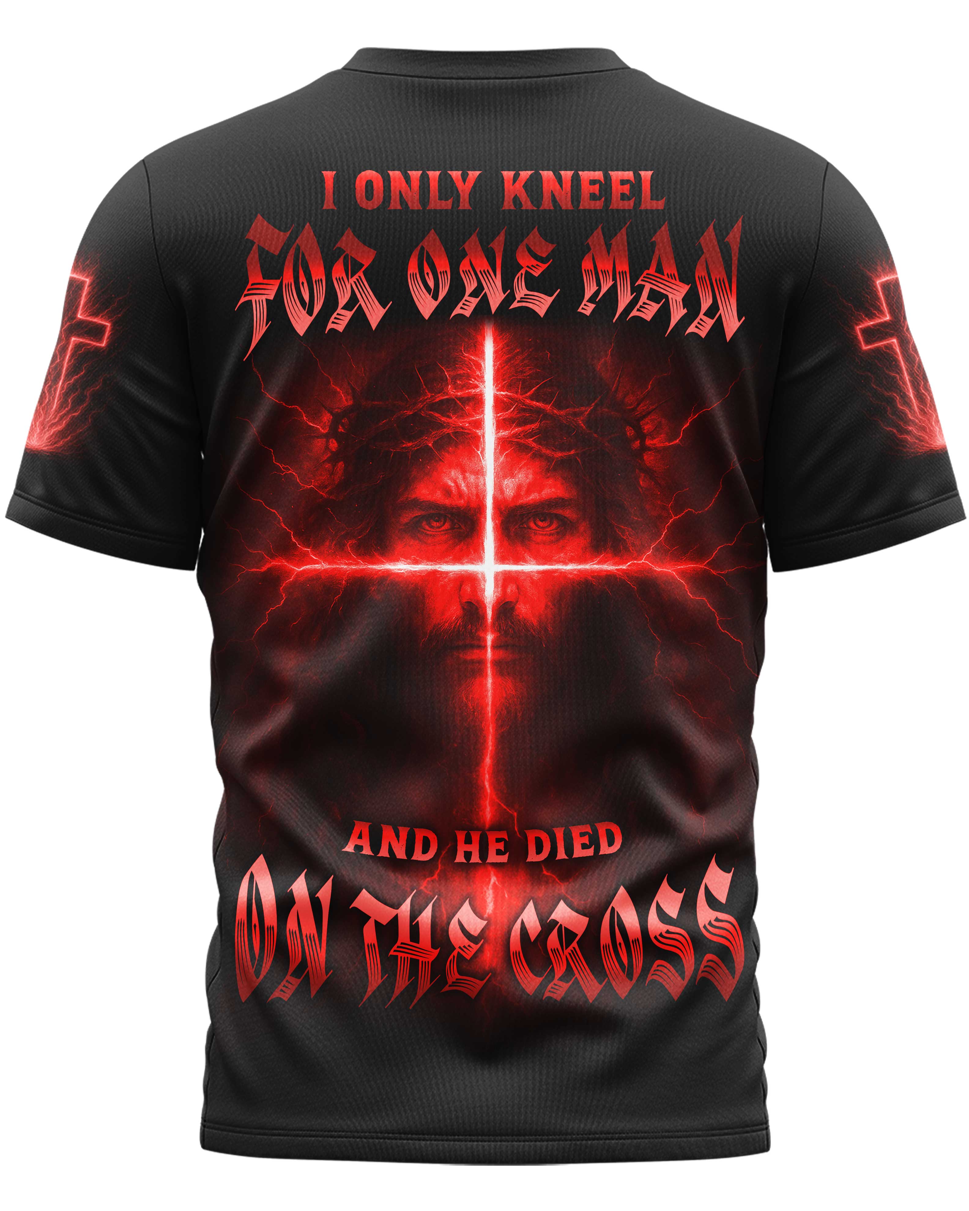 Solo me arrodillo ante un hombre, camiseta con estampado integral