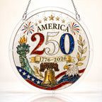 America 250th Anniversary Acrylic Puzzle Suncatcher Ornament