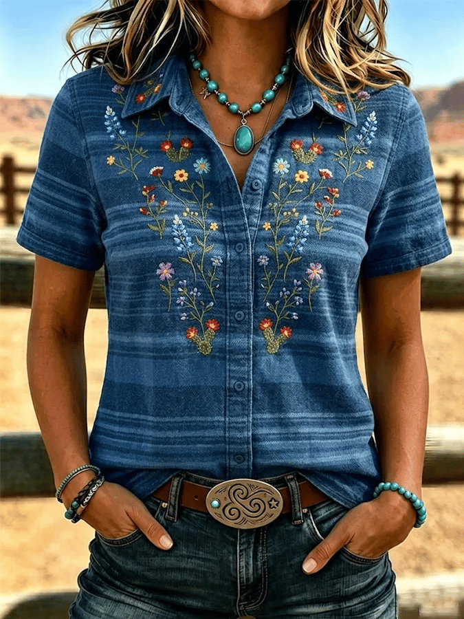Women'S Casual Printed Top