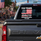 Semiquincentennial 250th Anniversary Decal USA Flag We the People 1776-2026