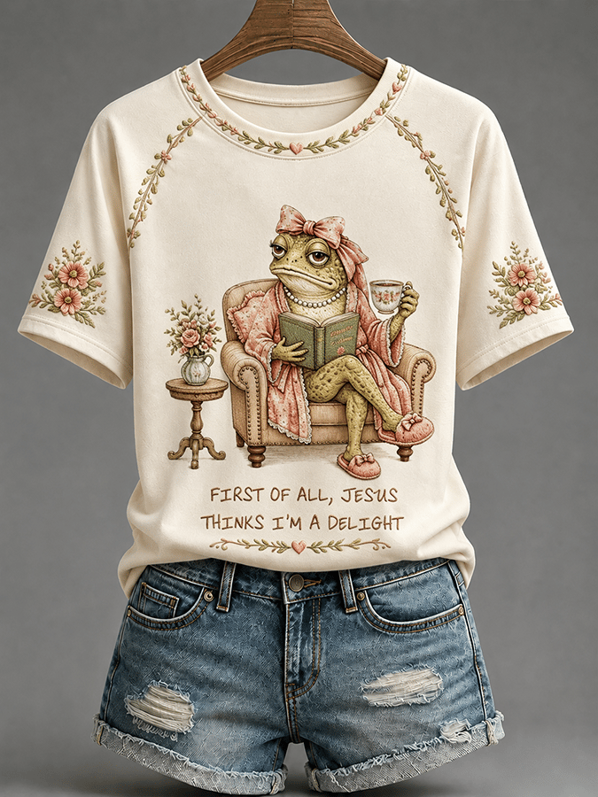 „Vor allem hält Jesus mich für eine Freude“ Bequemes T-Shirt