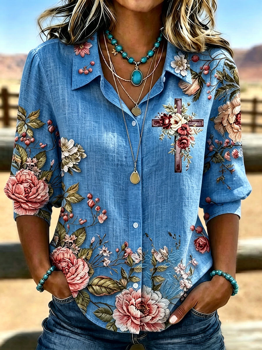 Chemise de style western Faith pour femme
