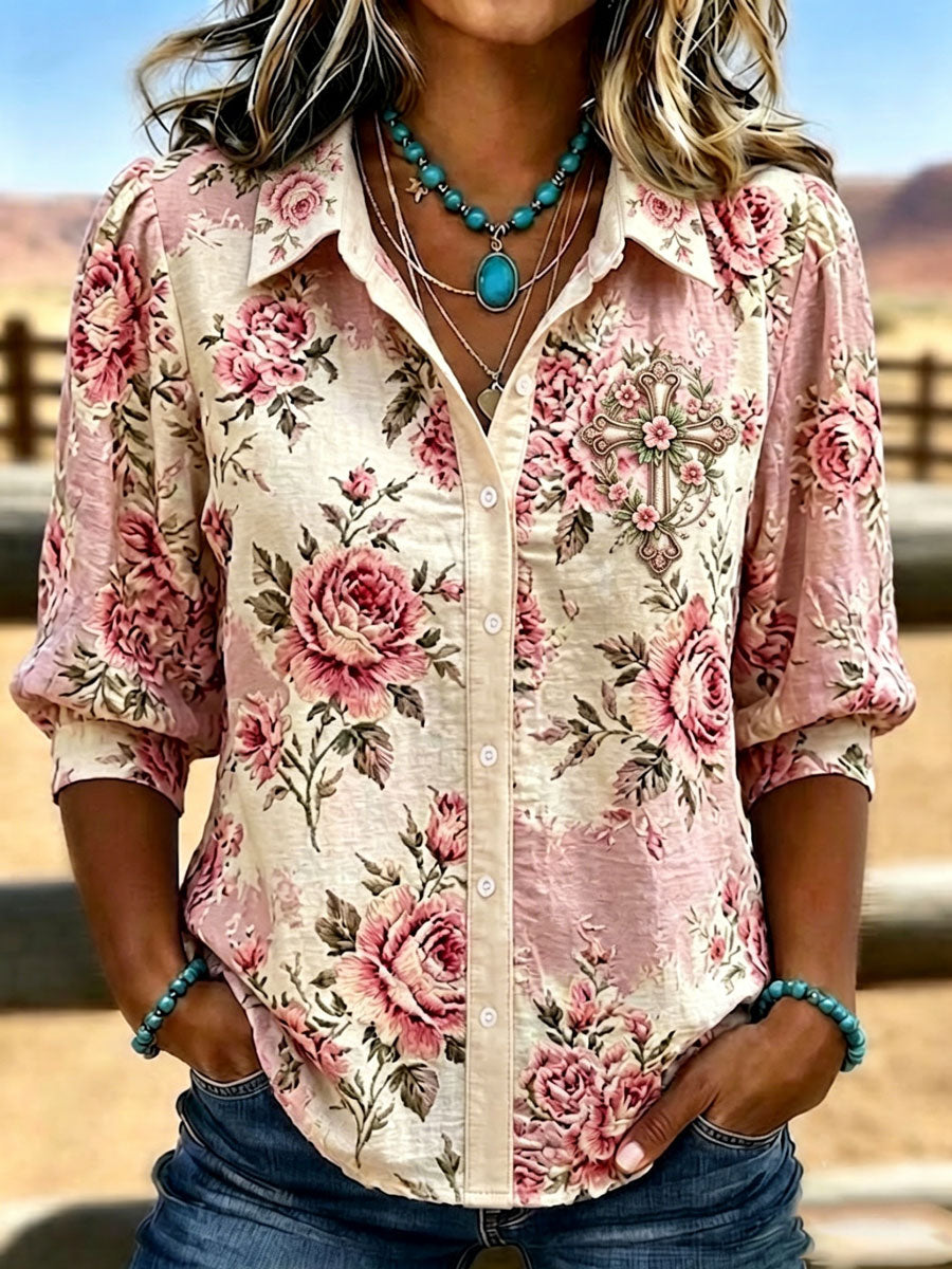 Chemise western femme style foi