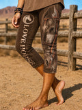 Damen-Leggings mit Xima-Retro-Print und Gummizug