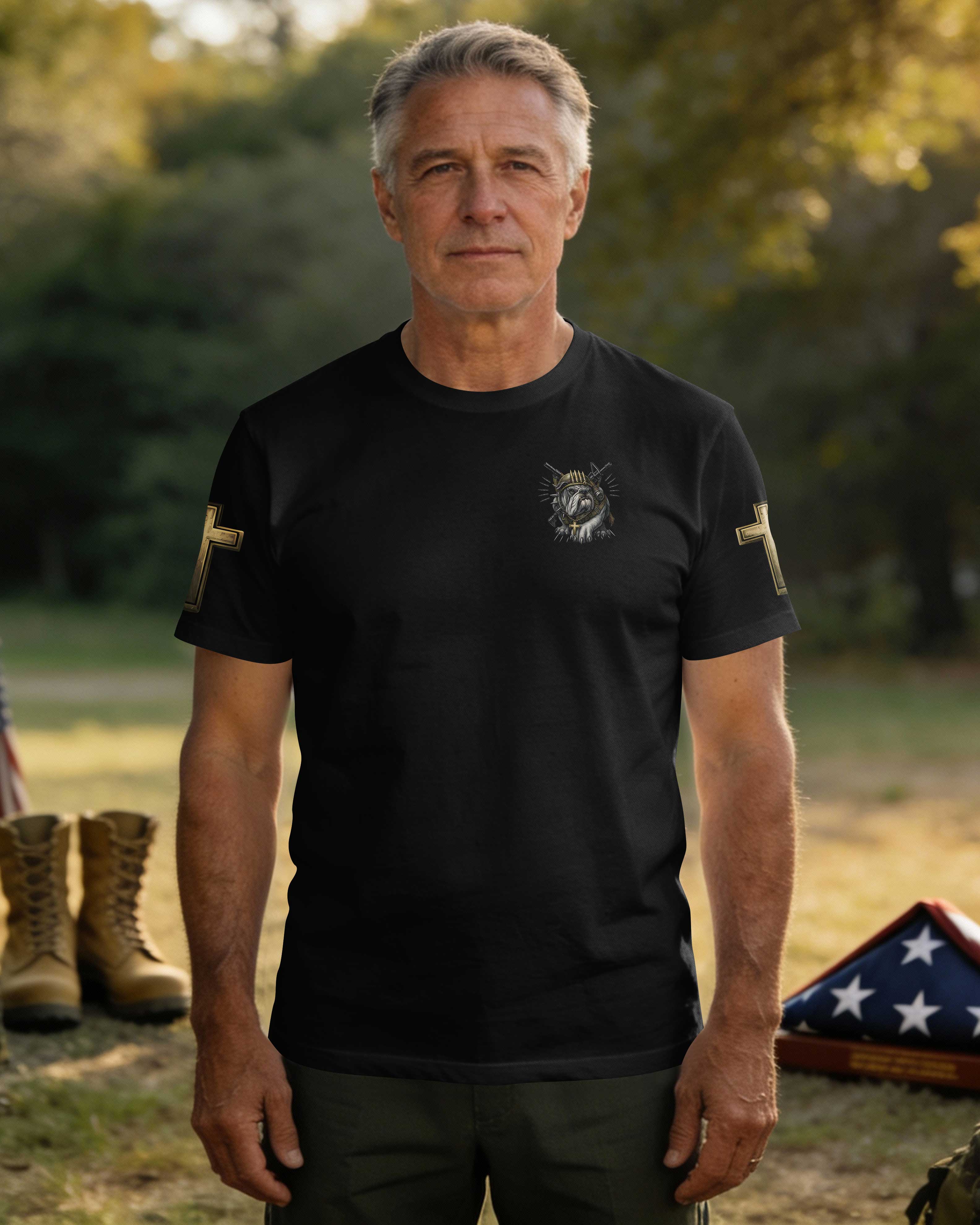 Der Krieg lehrte mich Disziplin, mein Glaube lehrt mich, was ich aufbauen soll T-Shirt