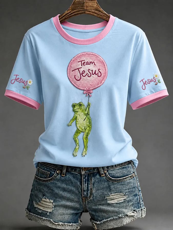 Damen-T-Shirt mit Glaubens-Print