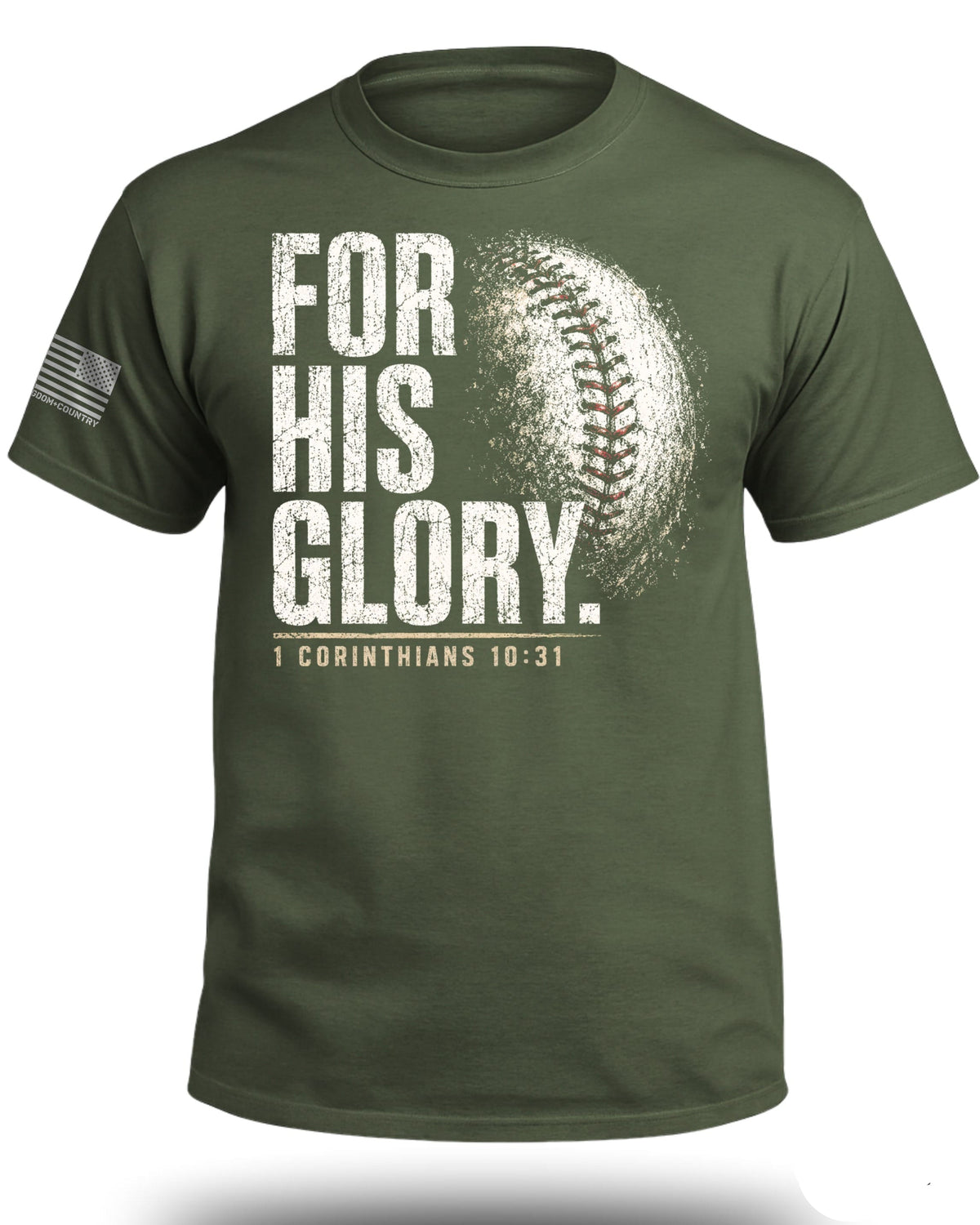 For His Glory Baseball T-Shirt