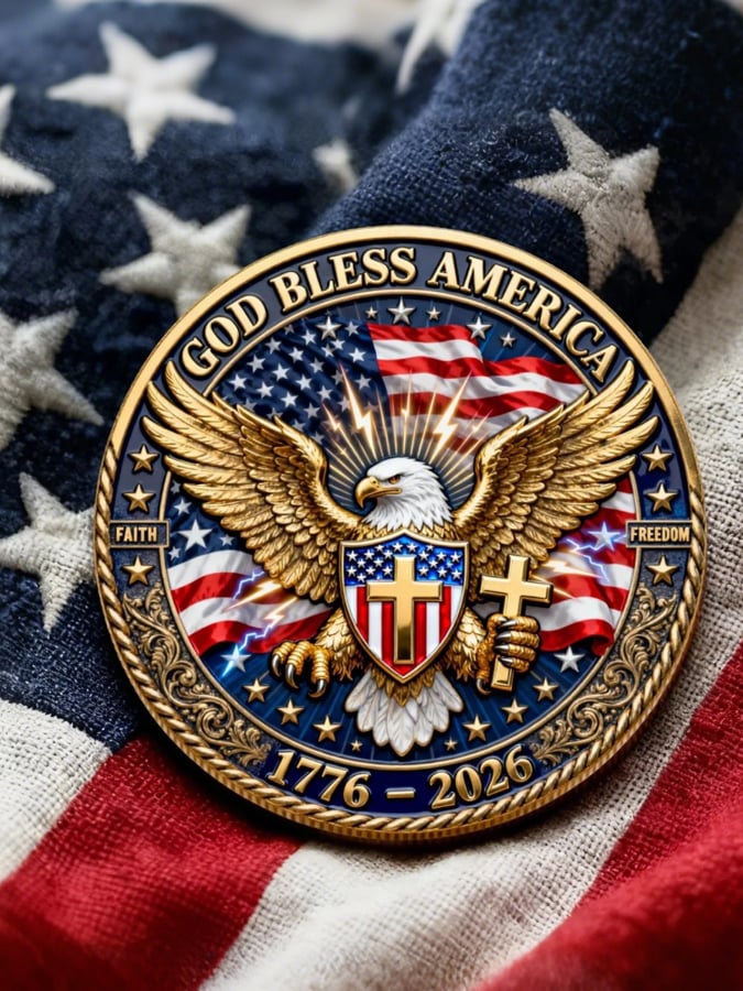 God Bless America 250th Anniversary Of The United States Great Coin Commemorative Coin