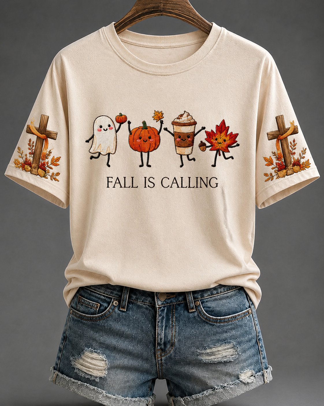Women's Fall Casual Faith Graphic Print T-Shirt