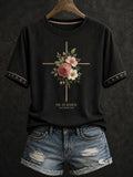 Damen T-Shirt mit Glaubens-Print, leger