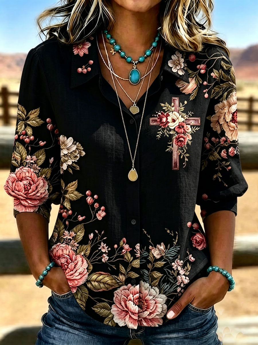 Chemise de style western Faith pour femme