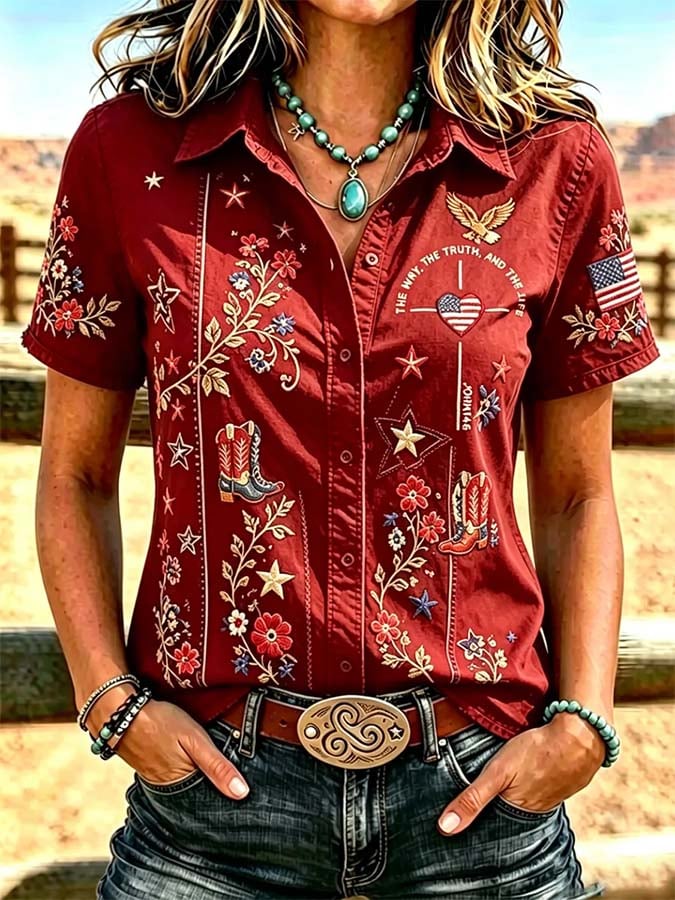 Women'S Casual Printed Top