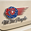 Celebrating the 250th anniversary of the United States, Patriot car badge stickers