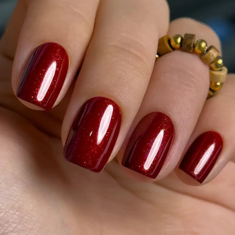 30-Piece Blush Glossy Press-On Nails – Short Natural Everyday Manicure