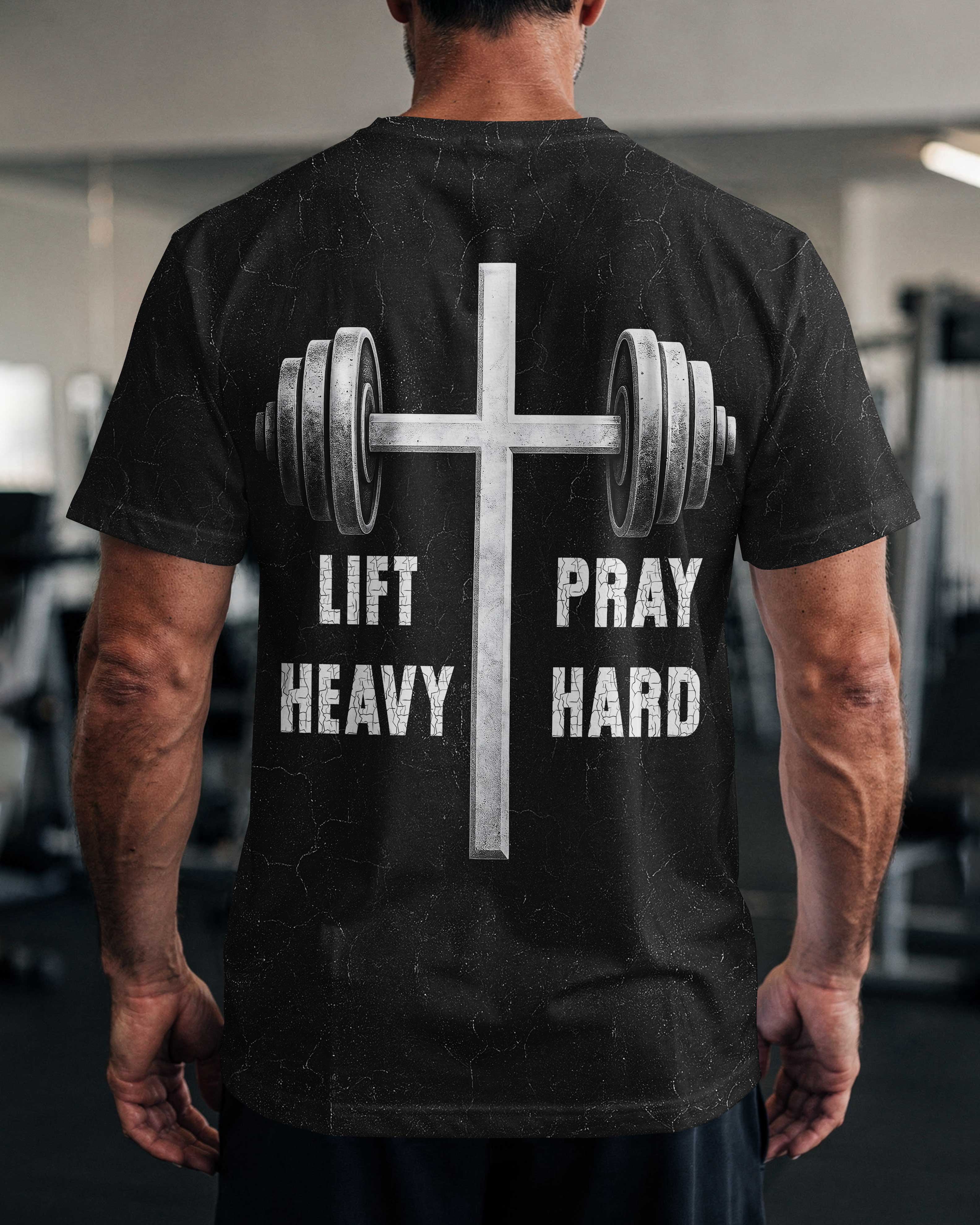 Heb schwer, bete inbrünstig T-Shirt