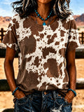 Women's Western style round neck T-shirt