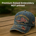 🏆Hand-Embroidered Artisan Cap💖US 250th Anniversary Casual Hat