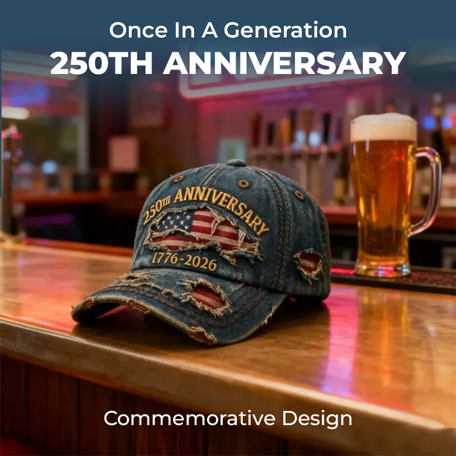 🏆Hand-Embroidered Artisan Cap💖US 250th Anniversary Casual Hat
