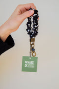 Onyx Floral Keychain