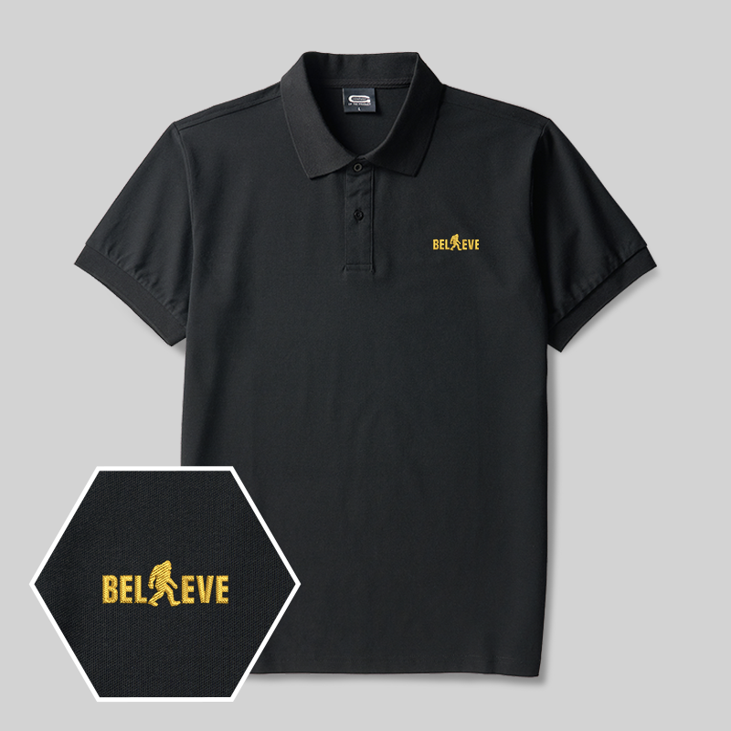 Believe Geek Embroidered Polo Shirt