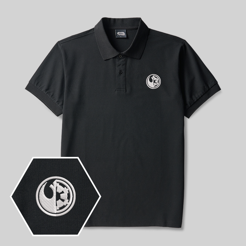 Galactic Badge Geek Embroidered Polo Shirt