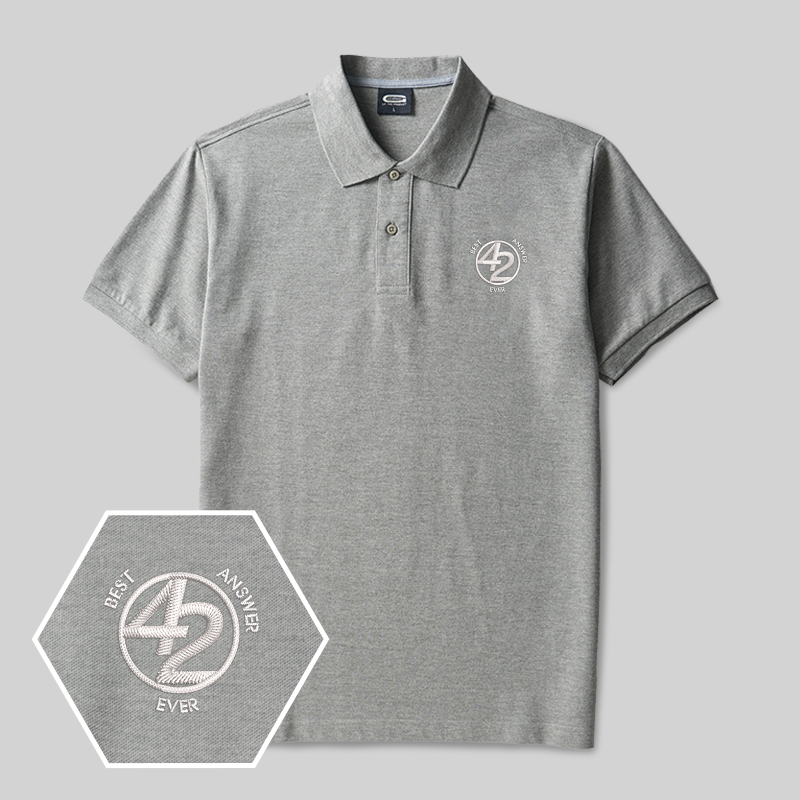 Best Answer Ever Geek Besticktes Poloshirt