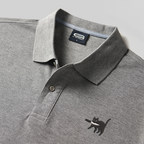 Samurai Cat Geek Embroidered Polo Shirt