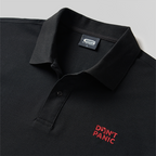 Don't Panic Geek Embroidered Polo Shirt