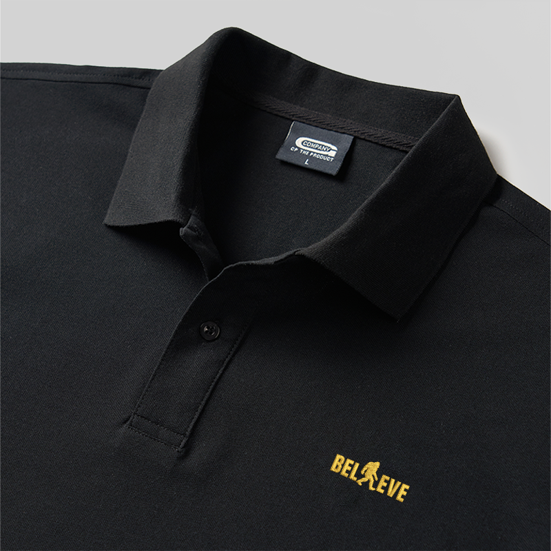 Believe Geek Embroidered Polo Shirt