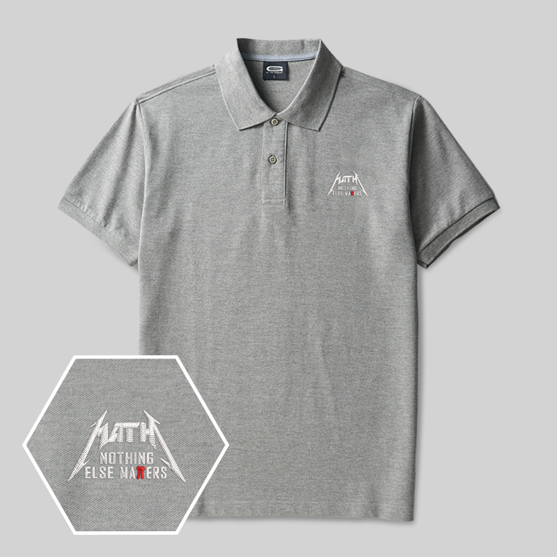 Nothing Else Tie Geek Embroidered Polo Shirt