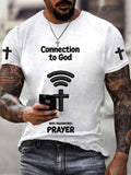 Men's Connection to God Wifi Password Prayer Print Tee