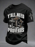 Men's Christian Cross Print Tee