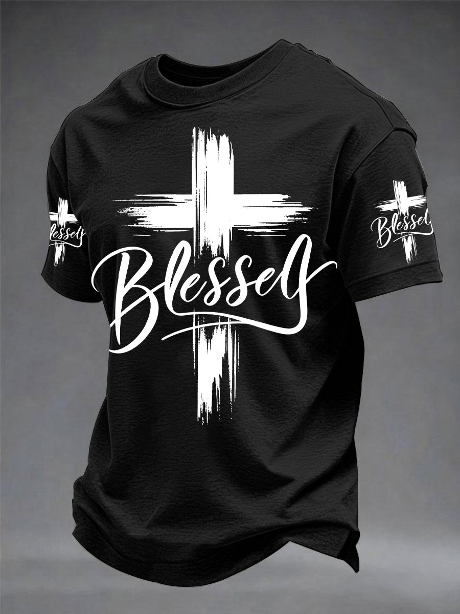 Men's Christian Cross Print Tee