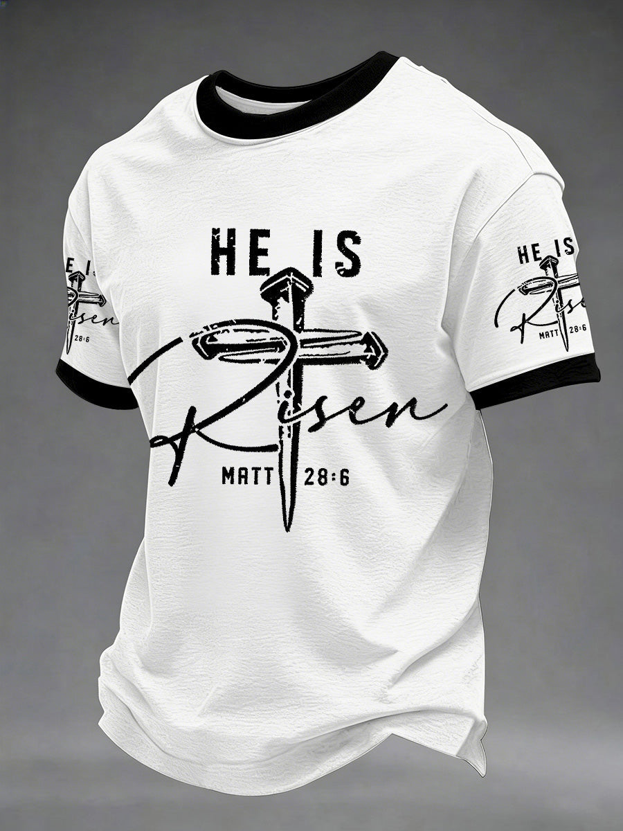 T-shirt homme imprimé croix chrétienne