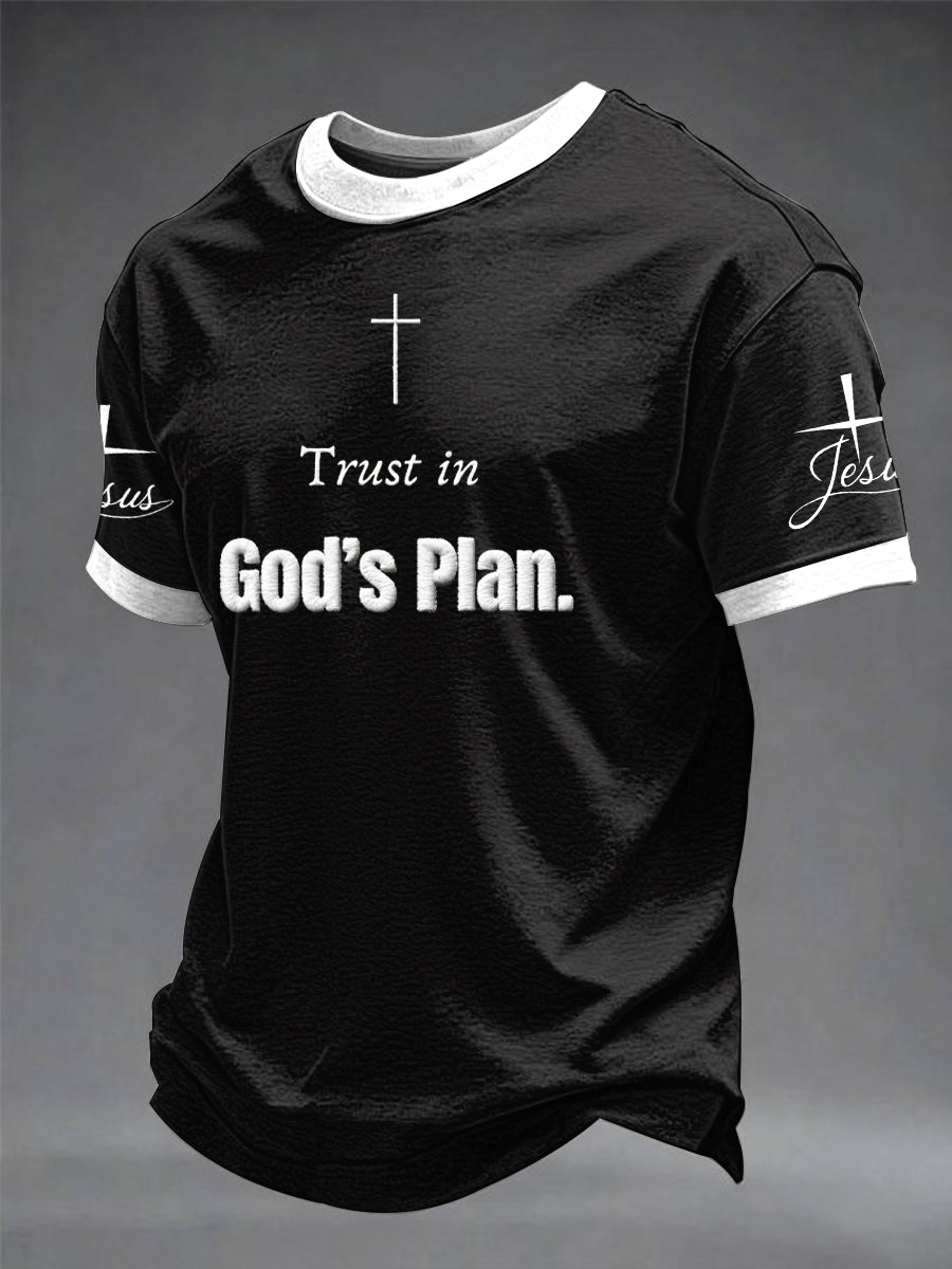 Men's "Trust In God's Plan"  Printed T-shirt
