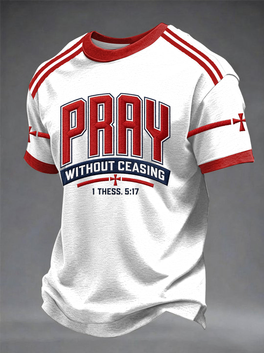 Men's "PRAY WITHOUT CEASING" Printed T-shirt
