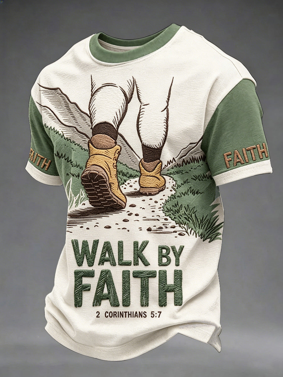 Men's Walk By Faith Print Tee