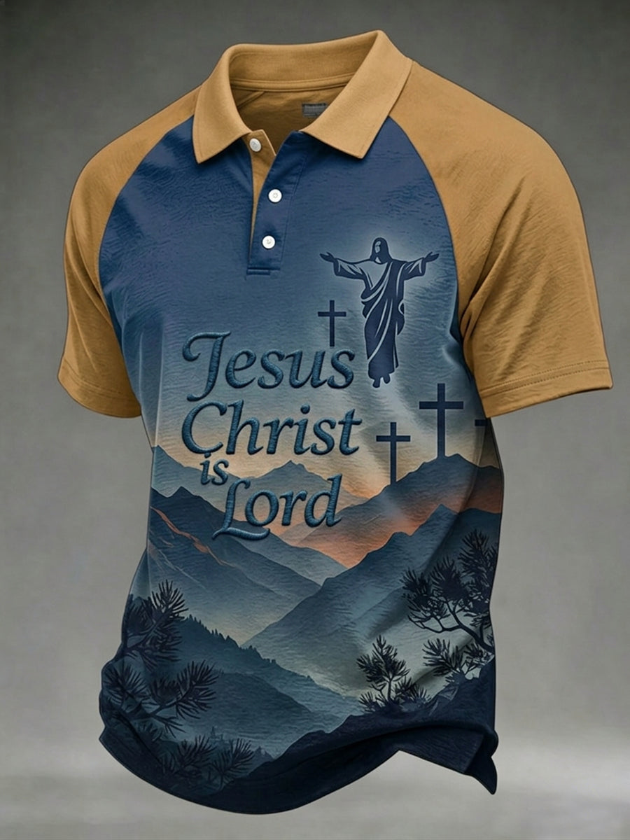 Men's Jesus Christ Is Lord Print Polo