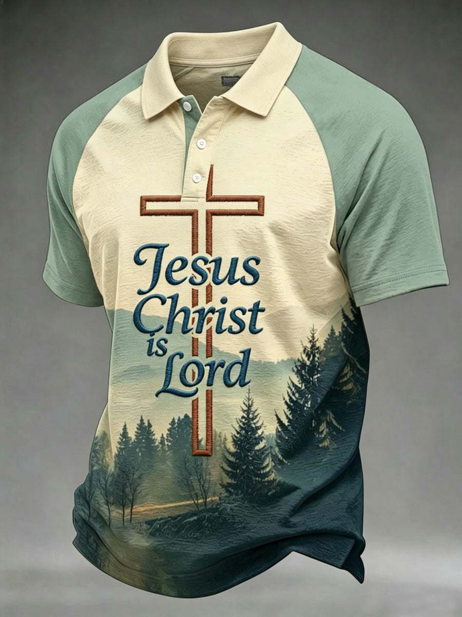 Men's Jesus Christ Is Lord Print Polo