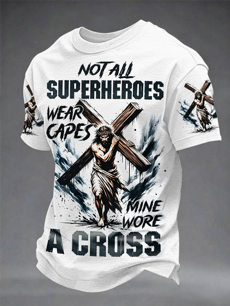 Men's Christian Cross Print Tee