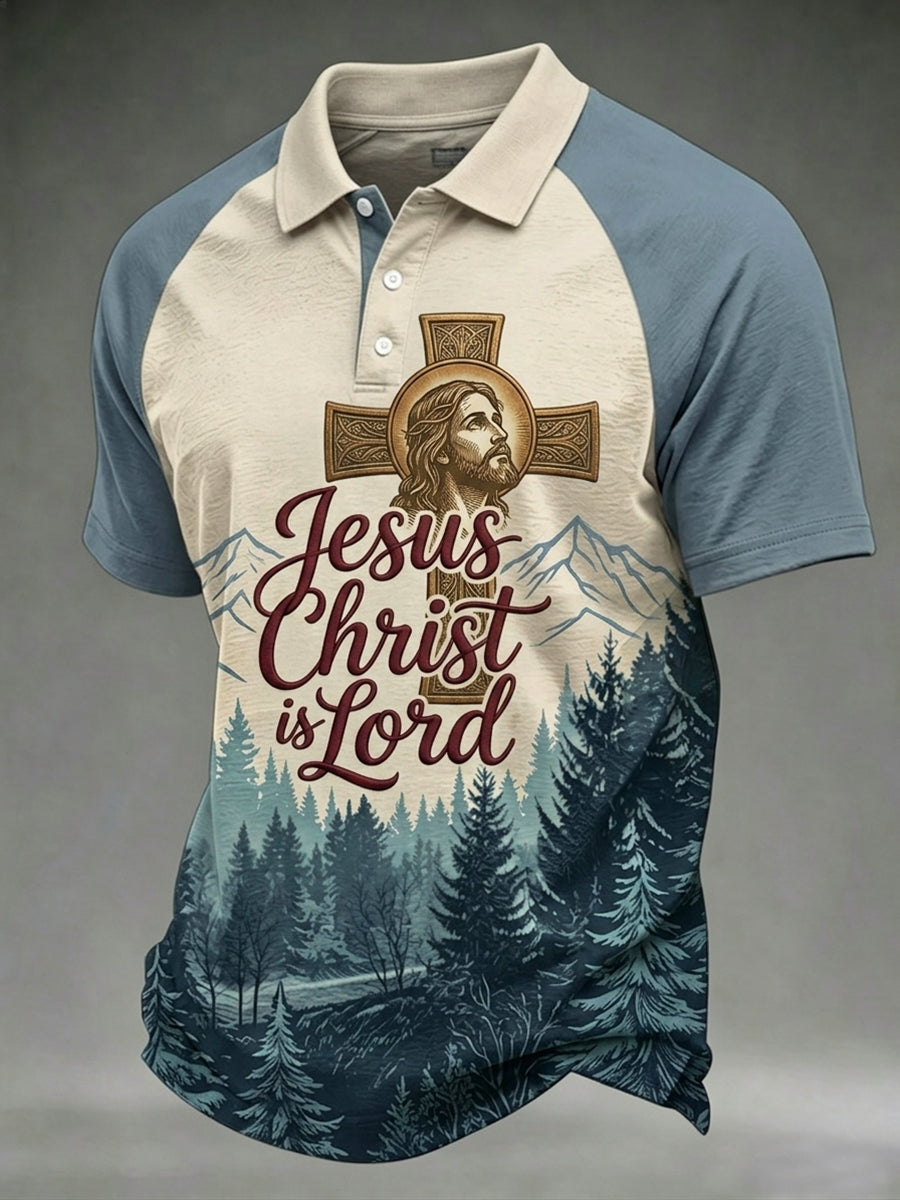 Men's Jesus Christ Is Lord Print Polo