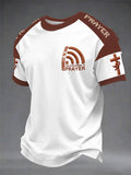 Men's "Connect To God,The Password IS Prayer" Print Casual short sleeves t-shirt