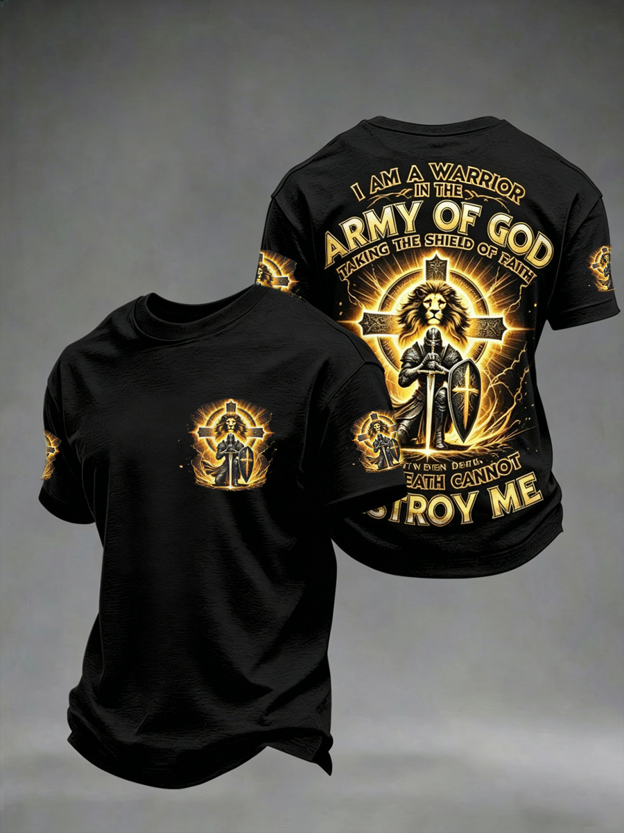 Men's Army of God Christian  short sleeves t-shirt