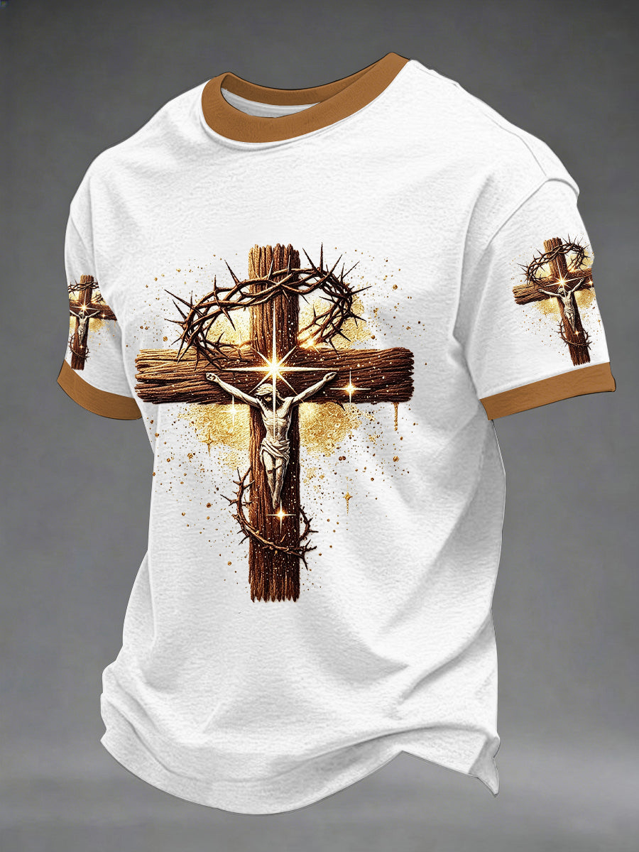 Men's Christian Cross Print Tee