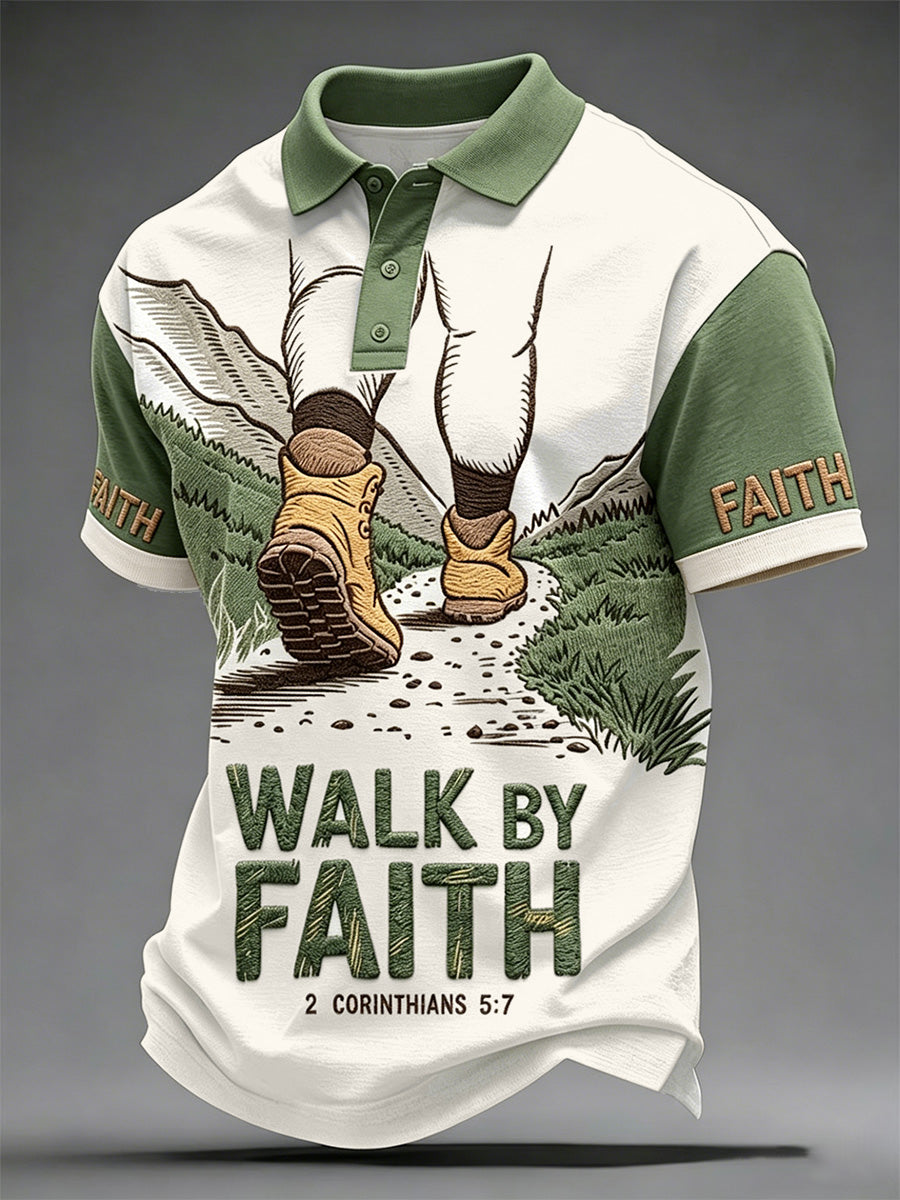 Men's Christian Print Polo